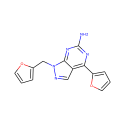 Nc1nc(-c2ccco2)c2cnn(Cc3ccco3)c2n1 ZINC000029047238