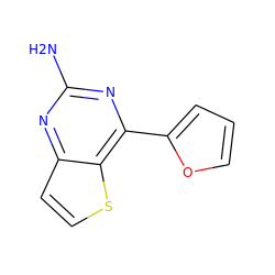 Nc1nc(-c2ccco2)c2sccc2n1 ZINC000029047355