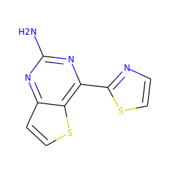 Nc1nc(-c2nccs2)c2sccc2n1 ZINC000029047926