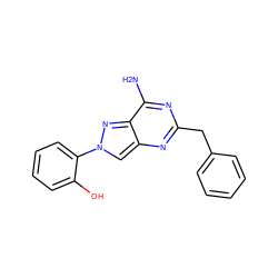 Nc1nc(Cc2ccccc2)nc2cn(-c3ccccc3O)nc12 ZINC000653853365