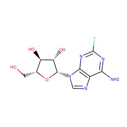 Nc1nc(F)nc2c1ncn2[C@@H]1O[C@H](CO)[C@@H](O)[C@@H]1O ZINC000004216238