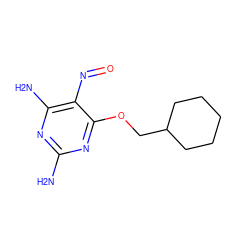 Nc1nc(N)c(N=O)c(OCC2CCCCC2)n1 ZINC000003814479