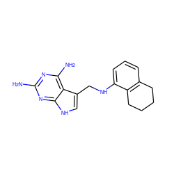 Nc1nc(N)c2c(CNc3cccc4c3CCCC4)c[nH]c2n1 ZINC000029468092