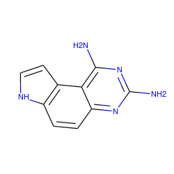 Nc1nc(N)c2c(ccc3[nH]ccc32)n1 ZINC000001578473