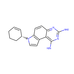 Nc1nc(N)c2c(ccc3c2ccn3[C@H]2C=CCCC2)n1 ZINC000045320176