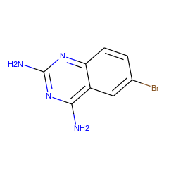 Nc1nc(N)c2cc(Br)ccc2n1 ZINC000005974291