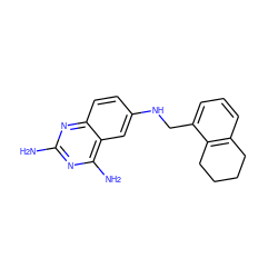 Nc1nc(N)c2cc(NCc3cccc4c3CCCC4)ccc2n1 ZINC000027084028