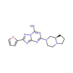 Nc1nc(N2CCN3CCC[C@@H]3C2)nc2nc(-c3ccco3)nn12 ZINC000013585785