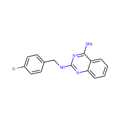 Nc1nc(NCc2ccc(Br)cc2)nc2ccccc12 ZINC000301873216