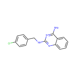 Nc1nc(NCc2ccc(Cl)cc2)nc2ccccc12 ZINC000041146448