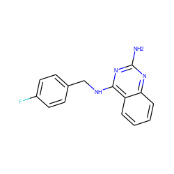 Nc1nc(NCc2ccc(F)cc2)c2ccccc2n1 ZINC000128379516