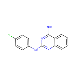 Nc1nc(Nc2ccc(Cl)cc2)nc2ccccc12 ZINC000000572968