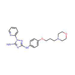 Nc1nc(Nc2ccc(OCCCN3CCOCC3)cc2)nn1-c1ccccn1 ZINC000072127980