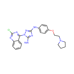 Nc1nc(Nc2ccc(OCCN3CCCC3)cc2)nn1-c1nc(Cl)nc2ccccc12 ZINC000168071035