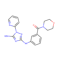 Nc1nc(Nc2cccc(C(=O)N3CCOCC3)c2)nn1-c1ccccn1 ZINC000072127529