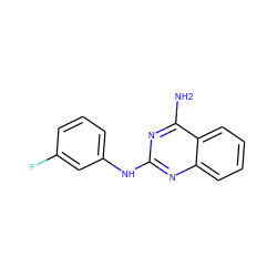 Nc1nc(Nc2cccc(F)c2)nc2ccccc12 ZINC000000572963