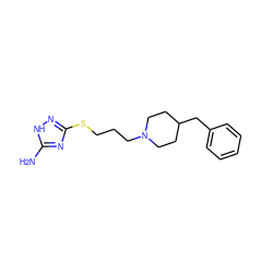 Nc1nc(SCCCN2CCC(Cc3ccccc3)CC2)n[nH]1 ZINC000027563927