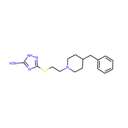 Nc1nc(SCCN2CCC(Cc3ccccc3)CC2)n[nH]1 ZINC000027564149