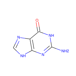 Nc1nc2[nH]cnc2c(=O)[nH]1 ZINC000000895129