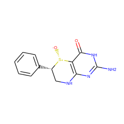 Nc1nc2c(c(=O)[nH]1)[S@@+]([O-])[C@@H](c1ccccc1)CN2 ZINC000027635964