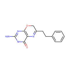 Nc1nc2c(c(=O)[nH]1)N=C(CCc1ccccc1)CO2 ZINC000017058506