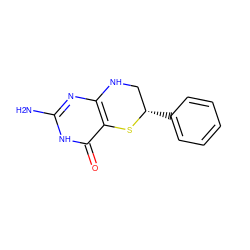 Nc1nc2c(c(=O)[nH]1)S[C@@H](c1ccccc1)CN2 ZINC000027641775