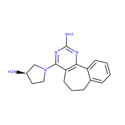 Nc1nc2c(c(N3CC[C@@H](N)C3)n1)CCCc1ccccc1-2 ZINC000040977166