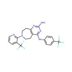 Nc1nc2c(c(Nc3ccc(C(F)(F)F)cc3)n1)CCN(c1ncccc1C(F)(F)F)CC2 ZINC000064559378