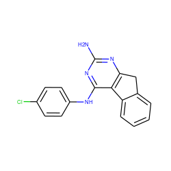 Nc1nc2c(c(Nc3ccc(Cl)cc3)n1)-c1ccccc1C2 ZINC000059114687