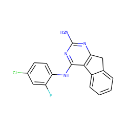 Nc1nc2c(c(Nc3ccc(Cl)cc3F)n1)-c1ccccc1C2 ZINC000059111544