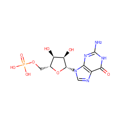 Nc1nc2c(ncn2[C@@H]2O[C@H](COP(=O)(O)O)[C@@H](O)[C@H]2O)c(=O)[nH]1 ZINC000002159505