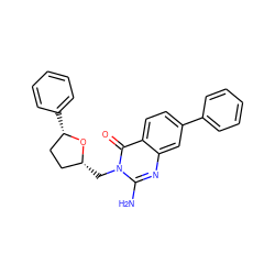 Nc1nc2cc(-c3ccccc3)ccc2c(=O)n1C[C@@H]1CC[C@H](c2ccccc2)O1 ZINC000213959957