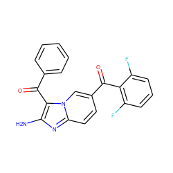 Nc1nc2ccc(C(=O)c3c(F)cccc3F)cn2c1C(=O)c1ccccc1 ZINC000012504093