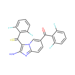 Nc1nc2ccc(C(=O)c3c(F)cccc3F)cn2c1C(=S)c1c(F)cccc1F ZINC000014945536