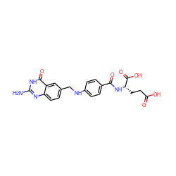 Nc1nc2ccc(CNc3ccc(C(=O)N[C@@H](CCC(=O)O)C(=O)O)cc3)cc2c(=O)[nH]1 ZINC000013515262