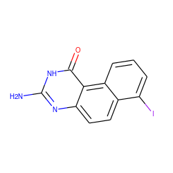 Nc1nc2ccc3c(I)cccc3c2c(=O)[nH]1 ZINC000013832385