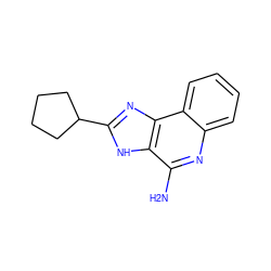 Nc1nc2ccccc2c2nc(C3CCCC3)[nH]c12 ZINC000100655658