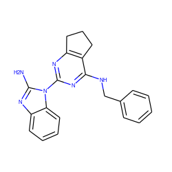 Nc1nc2ccccc2n1-c1nc2c(c(NCc3ccccc3)n1)CCC2 ZINC000219003839