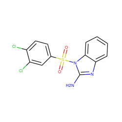 Nc1nc2ccccc2n1S(=O)(=O)c1ccc(Cl)c(Cl)c1 ZINC000066148823