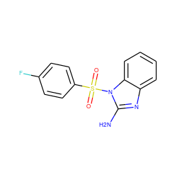 Nc1nc2ccccc2n1S(=O)(=O)c1ccc(F)cc1 ZINC000066147789