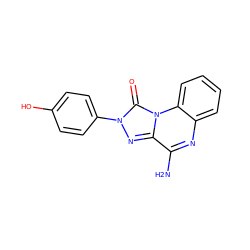 Nc1nc2ccccc2n2c(=O)n(-c3ccc(O)cc3)nc12 ZINC000013580766