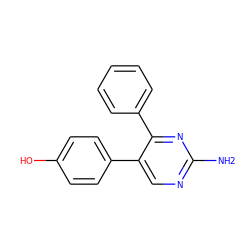 Nc1ncc(-c2ccc(O)cc2)c(-c2ccccc2)n1 ZINC001772608119