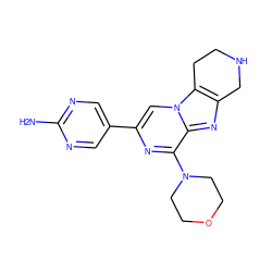 Nc1ncc(-c2cn3c4c(nc3c(N3CCOCC3)n2)CNCC4)cn1 ZINC001772642984