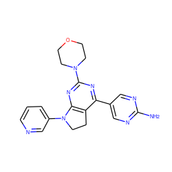 Nc1ncc(-c2nc(N3CCOCC3)nc3c2CCN3c2cccnc2)cn1 ZINC000066075363