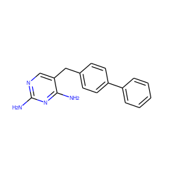 Nc1ncc(Cc2ccc(-c3ccccc3)cc2)c(N)n1 ZINC000013726753