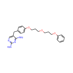 Nc1ncc(Cc2ccc(OCCCOCCCOc3ccccc3)cc2)c(N)n1 ZINC000013532904