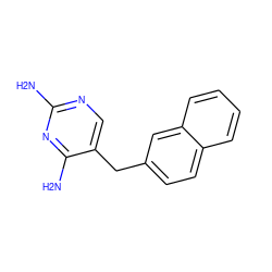 Nc1ncc(Cc2ccc3ccccc3c2)c(N)n1 ZINC000013532399