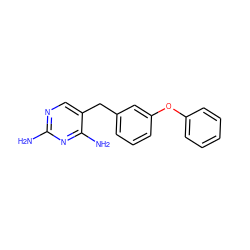 Nc1ncc(Cc2cccc(Oc3ccccc3)c2)c(N)n1 ZINC000013532877