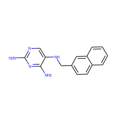 Nc1ncc(NCc2ccc3ccccc3c2)c(N)n1 ZINC000013532455