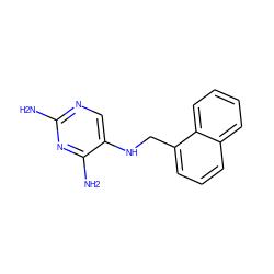 Nc1ncc(NCc2cccc3ccccc23)c(N)n1 ZINC000013532452